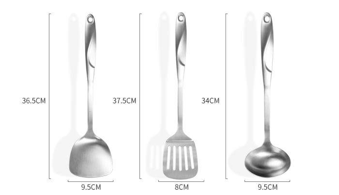 Thickened 303 Stainless Steel Cooking Spoon: The Ultimate Household Kitchen Essential for Durability and Safety-vlefooena