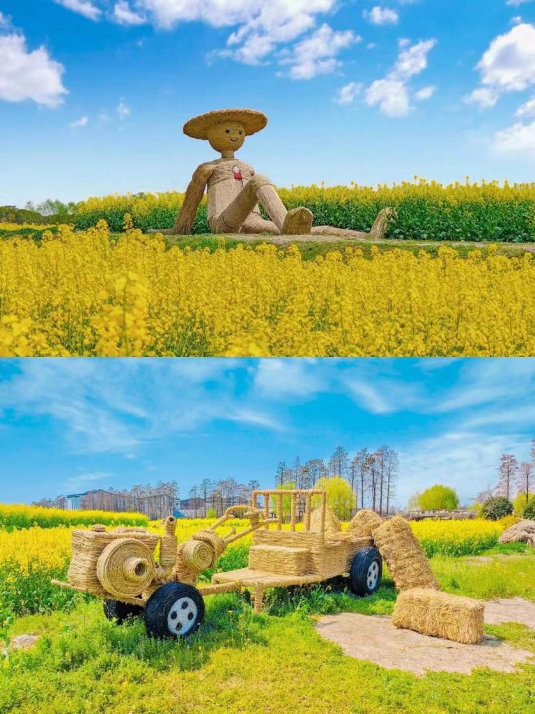 Custom Giant Panda Straw Statue for Outdoor Theme Park, Zoo, or Botanical Garden Decor-vlefooena